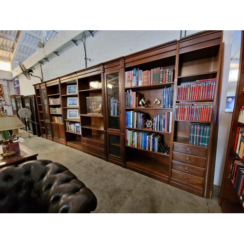 295 - 8-Part Mahogany Executive Office / Library Shelving & Display, with 2 x Glass Cabinet, 6-Drawers and... 