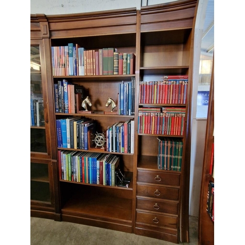 295 - 8-Part Mahogany Executive Office / Library Shelving & Display, with 2 x Glass Cabinet, 6-Drawers and... 