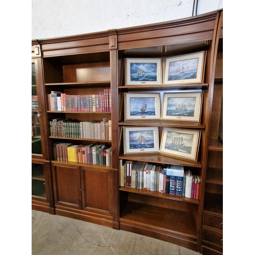 295 - 8-Part Mahogany Executive Office / Library Shelving & Display, with 2 x Glass Cabinet, 6-Drawers and... 