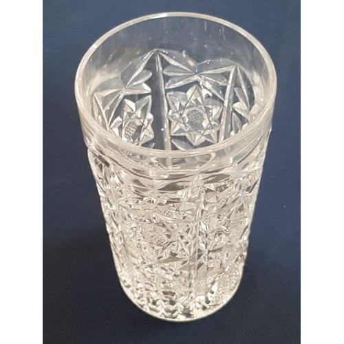 121 - Set of 12 x Heavy Bohemia Crystal Water Glasses