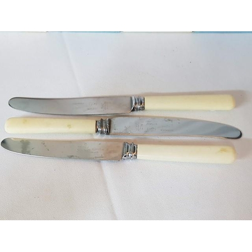 123 - Vintage Stainless Steel Cutlery (Knifes) by Steffield (England) 2 x Sets of 6 x in Display Boxes and... 