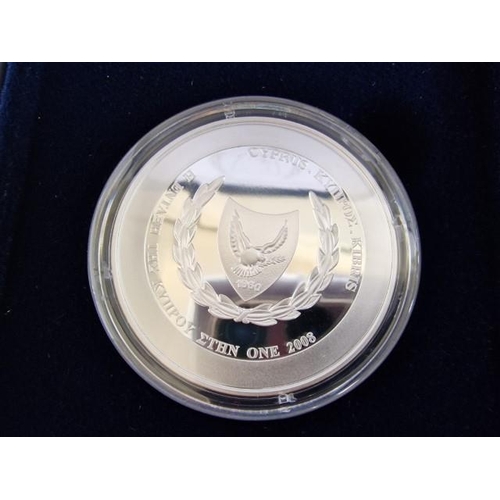 135 - 4 x Cyprus €5 (Five Euro) Silver Proof Coins 