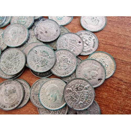 139 - Collection of Silver (.500) British Three Pence Coins (1920-1946), (Approx. 65 Pieces, Total Weight ... 