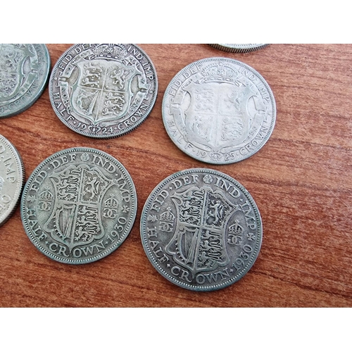 142 - 11 x Silver (.500) British Half Crown Coins (1920-1946), (Total Weight Approx. 150g)