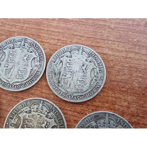 143 - 10 x Antique Silver (.925) British Half Crown Coins; 1915 (4), 1916, 1917, 1918 (3) and 1919. (Total... 