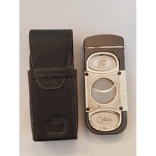 171 - Vintage Colibri Cigar Lighter with Cutter Combo, Silver Tone 26/700 with Leather Case and 3 x Others... 