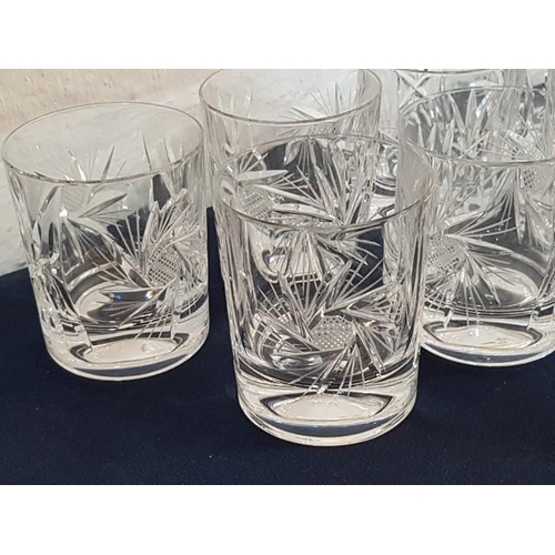 172 - Set of 10 x Bohemia Crystal Whisky Glasses