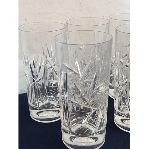 173 - Set of 9 x Bohemia Crystal Water Glasses