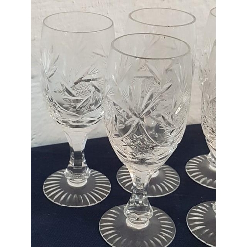 205 - Set of 11 x Bohemia Crystal Wine Glasses