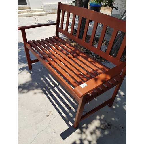 241 - Traditional Wooden Garden Bench with Back and One Other with No Back (x2)