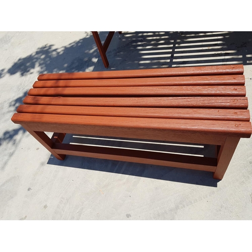 241 - Traditional Wooden Garden Bench with Back and One Other with No Back (x2)