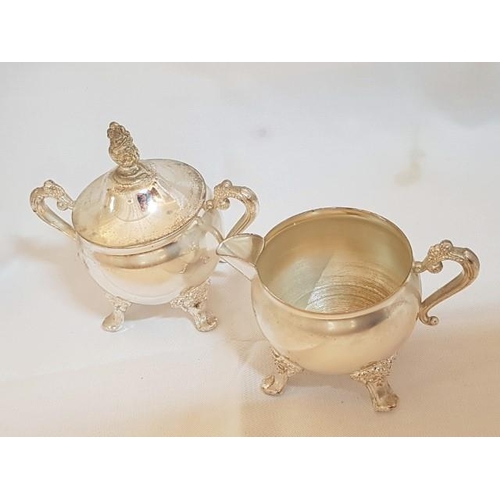 252 - Vintage Silver Plated Tea / Coffee Set inc; Tea Pot, Coffee Pot, Sugar Bowl, Cream / Milk Jug and La... 