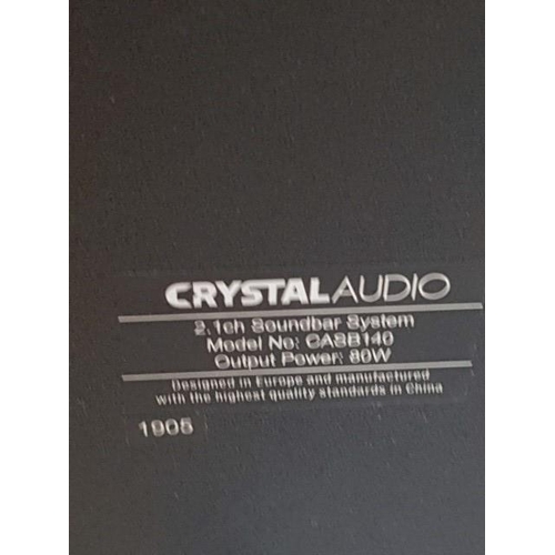 348 - Crystal Audion 2.1ch Soundbar System, Model No CACB140 (Un-Tested)