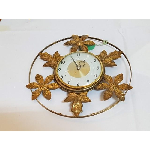 351 - 3 x Retro Metal / Plastic Decorative Wall Clocks *Working when Lotted*