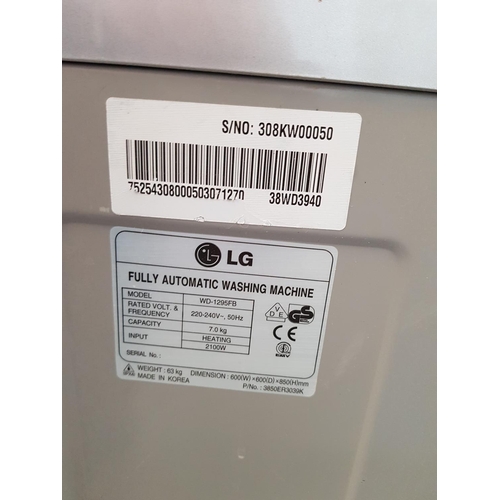 375 - LG Inello Washer Washing Machine, 7kg (WD-1295FB), (Un-Tested)