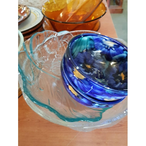 399 - Assorted Glass Serving Dishes and Bowls with Various of Plates