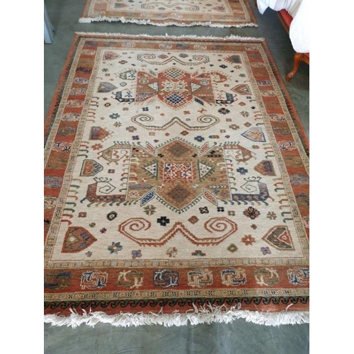 413 - 2 x Carpets with Geometric Patterns 