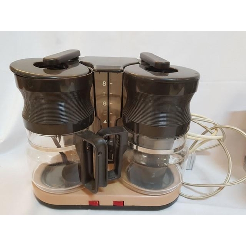 535 - Retro Twin Jug Filter Coffee Maker and Baumann ST862 Electric Brewing Pot (Un-Tested)