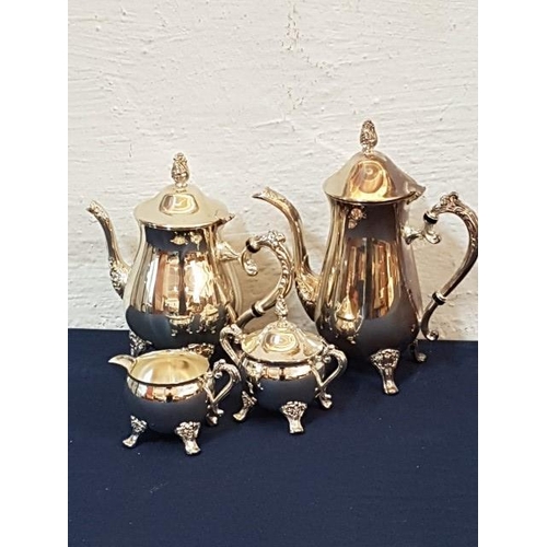 59 - Vintage Silver Plated Coffee / Tea Set inc; Coffee Pot, Tea Pot, Sugar Bowl and Milk / Cream Jug (x4... 