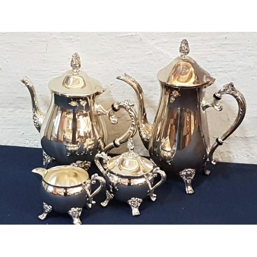 59 - Vintage Silver Plated Coffee / Tea Set inc; Coffee Pot, Tea Pot, Sugar Bowl and Milk / Cream Jug (x4... 