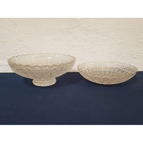 61 - Set of 2 x Large (Ø28cm and Ø30cm) Bohemia Fruit / Salad Bowls with Traditional 