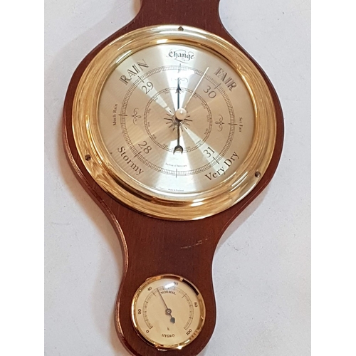 113 - Vintage Style Wooden Wall Barometer (L/H: 70cm)