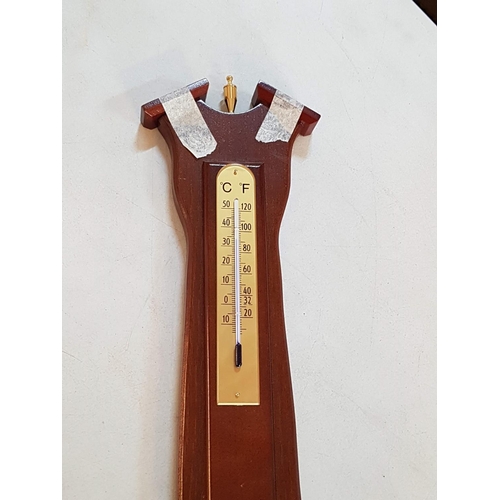 113 - Vintage Style Wooden Wall Barometer (L/H: 70cm)