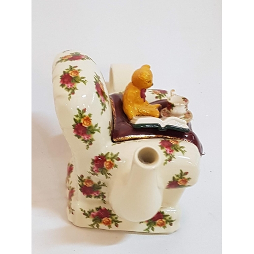 3 - Royal Albert Old Country Rose Tea Pot, Modelled and Handcrafted by Garden Design