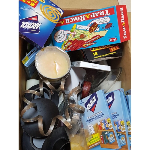 453 - Large Box of Candle Holders and Insect Removal Accessories