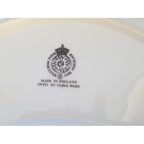 464 - Royal Worcester Fine Porcelain Snack Dish (Approx 28 x 29cm)