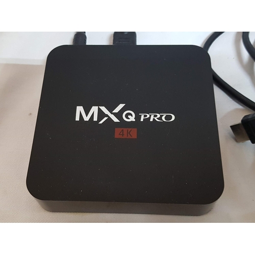 MX QPRO 4K TV Box with Remote, HDMI Cables and Other Remotes