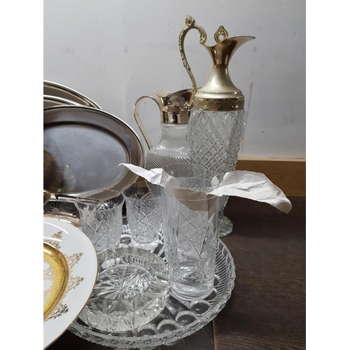 236 - Assorted Collection of Vintage Style Tableware inc; Crystal Cut Glass, White Metal, Silver Plated et... 