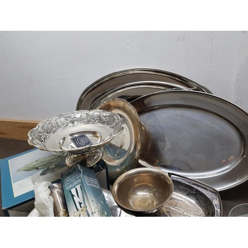 236 - Assorted Collection of Vintage Style Tableware inc; Crystal Cut Glass, White Metal, Silver Plated et... 