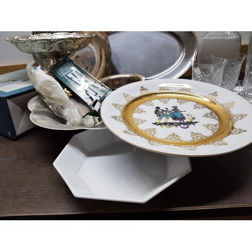 236 - Assorted Collection of Vintage Style Tableware inc; Crystal Cut Glass, White Metal, Silver Plated et... 