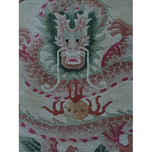 547 - Small Round Carpet Deep Pile with Oriental Pattern (Ø90cm)