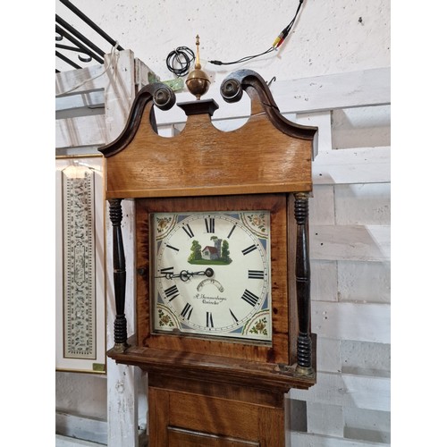 99A - 19th Century Mahogany Grandfather / Longcase Clock by 'R Summerhayes, Ilminster', UK. The Hood with ... 