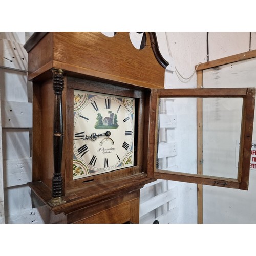 99A - 19th Century Mahogany Grandfather / Longcase Clock by 'R Summerhayes, Ilminster', UK. The Hood with ... 