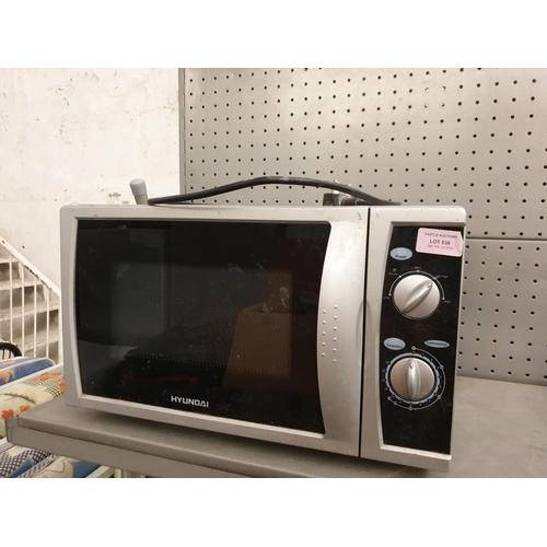 538 - Hyundai Microwave (Un-Tested, No Plate)