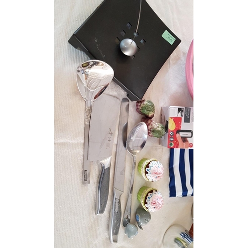 336 - Collection of Kitchen and Other Items, Incl. Kitchen Knives, Spoons, Bag Sealer, Chocolate Molds and... 