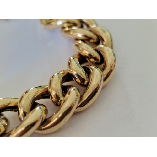 99C - 14ct Gold (.585) Large Link Bracelet, (Approx. 32.9g)