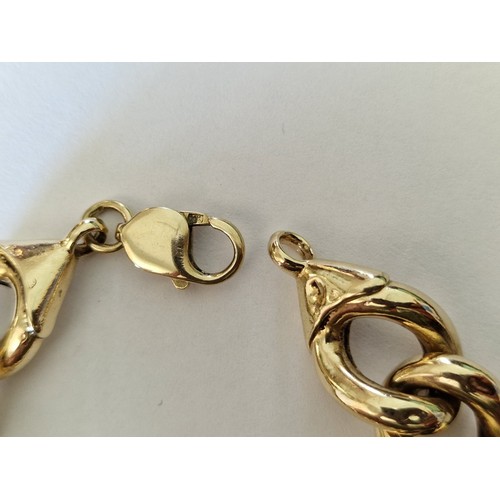 99C - 14ct Gold (.585) Large Link Bracelet, (Approx. 32.9g)