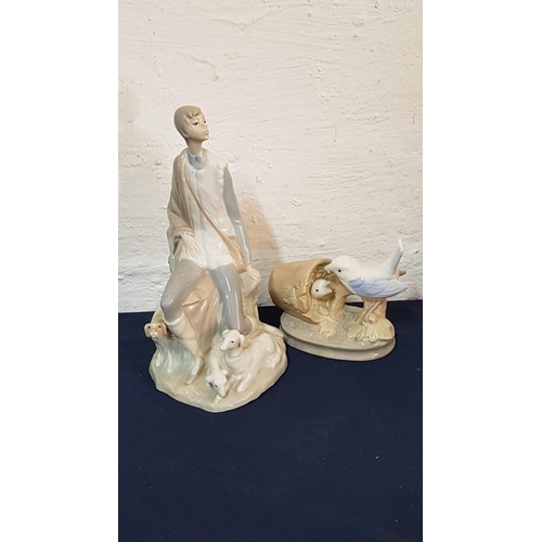 Lladro shepherd boy with sales dog