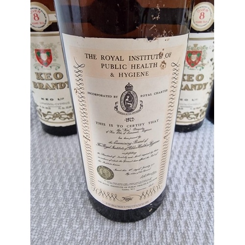 197 - 6 x Bottles of Keo '8 Year', 'Extra' Brandy, Circa 1970's  (6)