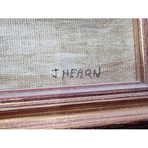 202 - Framed Oil on Board of House in Trees, Signed 'J Hearn', (Approx. 40 x 30cm)