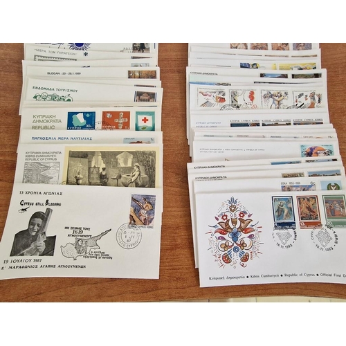 204 - Collection of Approx. 60 x Vintage (1980's) Cyprus First Day Covers