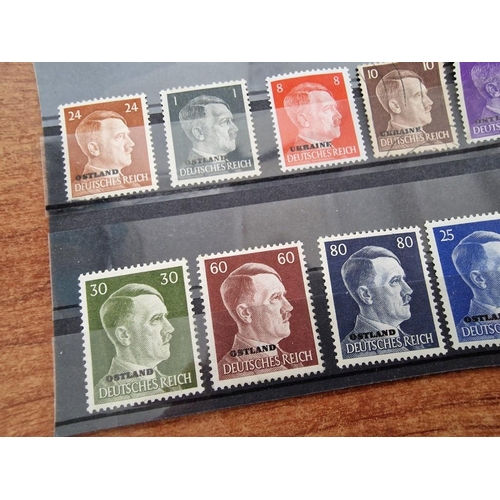 209 - Collection of Third Reich Stamps from WWII (24 in Stock Card)