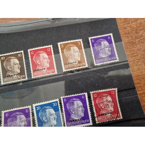 209 - Collection of Third Reich Stamps from WWII (24 in Stock Card)