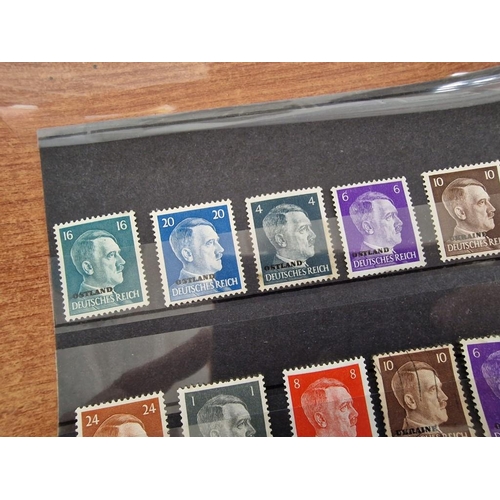 209 - Collection of Third Reich Stamps from WWII (24 in Stock Card)