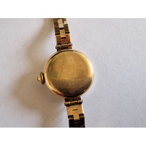 65 - 2 x Vintage Ladies 9ct Gold Wrist Watches; 'Bernex' and 'Hefik', Both Swiss Made, Manual Wind Moveme... 