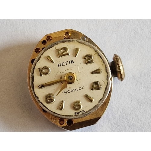 65 - 2 x Vintage Ladies 9ct Gold Wrist Watches; 'Bernex' and 'Hefik', Both Swiss Made, Manual Wind Moveme... 